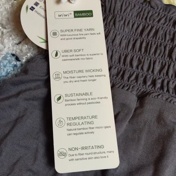 NWT WiWi Large Bamboo High Waist Grey Shorts - Picture 4 of 12